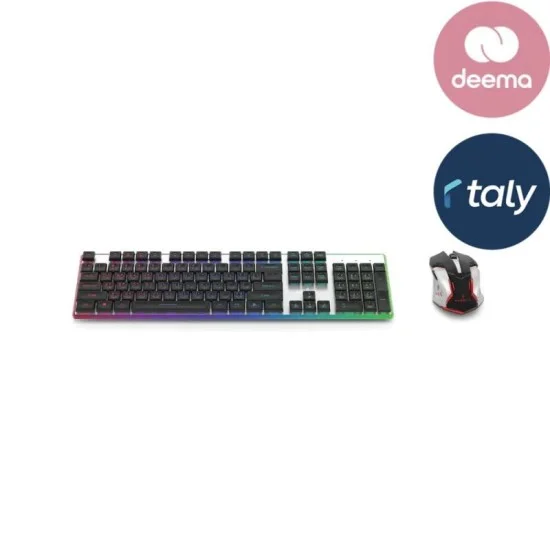 Smartix G-KEY Premium Wireless Gaming Keyboard + Mouse - Black / Silver